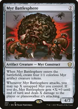 Myr Battlesphere (Near Mint NM) MTG Magic - Commander 2021 C21 - Image 1