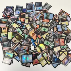 221 MAGIC THE GATHERING MTG FOIL LANDS/BASIC LANDS NM/VG ALL FOILS - Image 1