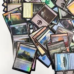 221 MAGIC THE GATHERING MTG FOIL LANDS/BASIC LANDS NM/VG ALL FOILS - Image 3