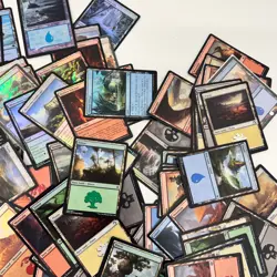 221 MAGIC THE GATHERING MTG FOIL LANDS/BASIC LANDS NM/VG ALL FOILS - Image 4