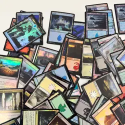 221 MAGIC THE GATHERING MTG FOIL LANDS/BASIC LANDS NM/VG ALL FOILS - Image 5