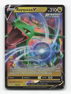 Pokemon TCG - Rayquaza V 110/203 Near Mint Holo V Rare Evolving Skies - Image 1
