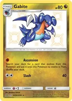 Gabite (#SV39/SV94) - Holofoil SM - Hidden Fates: Shiny Vault LP Pokemon - Image 1