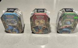 Pokemon 2016 Power Trio Charizard Blastoise, Venasaur EX Tin Factory Sealed SET - Image 1