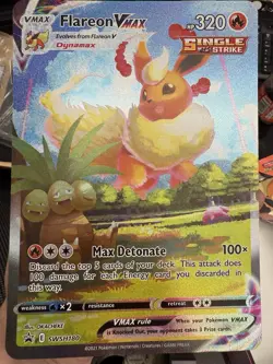 Pokemon Card Flareon Vmax SWSH180 Jumbo Black Star Promo TCG - sealed w/ box - Image 3