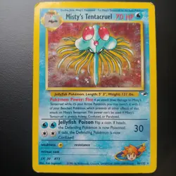 Pokemon TCG: Misty's Tentacruel Holo Rare Gym Heroes 10/132 - Image 1