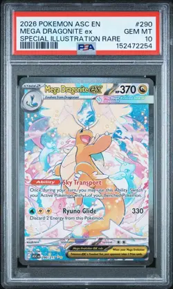 MEGA DRAGONITE EX Ascended Heroes Special Illustration Rare #290 PSA 10 Pokemon - Image 1