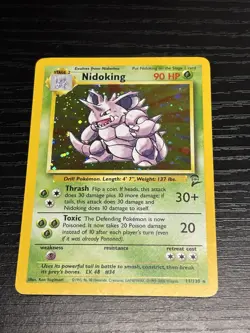 Pokemon TCG Nidoking Base Set 2 11/130 Holo Rare 2000 Wizards Stage 2 90 HP - Image 1