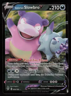 Galarian Slowbro V 99/189 Ultra Rare: Darkness Ablaze Pokemon TCG Near Mint - Image 1