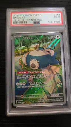 PSA 9 Snorlax 051 Scarlet & Violet: 151 (ETB) Black Star Promo Pokemon TCG MINT - Image 1