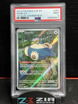 PSA 9 Snorlax 151 ETB Black Star Promo #051 English Pokemon Mint - Image 1