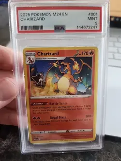 2025 POKEMON MCDONALD’S PROMO CHARIZARD M24 EN #001 PSA 9 MINT - Image 1