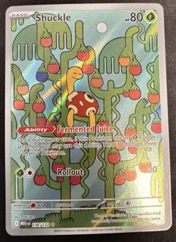 Pokemon - 136/132 Shuckle ME01 Mega Evolution Illustration Rare Holo NM TCG ME - Image 1