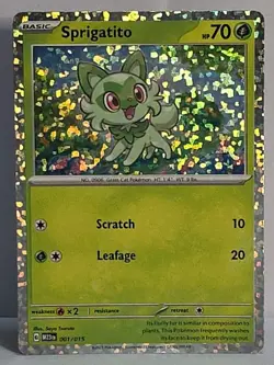 Sprigatito 001/015 McDonald's Promos 2023 Promo Holo NM - LP Pokemon TCG - Image 1