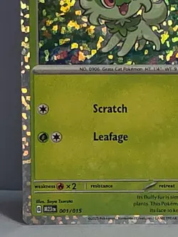 Sprigatito 001/015 McDonald's Promos 2023 Promo Holo NM - LP Pokemon TCG - Image 4