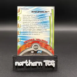 2000 Topps Pokemon TV Animation Heroes & Villains Snorlax #HV14 NON HOLO NMT - Image 2