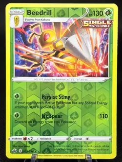 Beedrill 003/198 Chilling Reign Pokemon Reverse Holo Foil Rare - Image 1