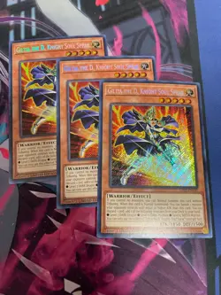 YUGIOH - GILTIA THE D. KNIGHT SOUL SPEAR X3 - SECRET RARE - LDS3 - NM - LIMITED - Image 1