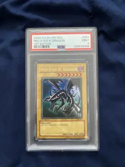 Yu-Gi-Oh! Red-Eyes B. Dragon Black SDJ-001 1st Edition PSA 9 Ultra Rare - Image 1