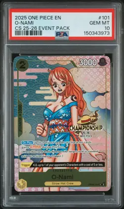 2025 ONE PIECE CHAMPIONSHIP 2025-26 EVENT PACK #101 O-NAMI PSA 10 - Image 1