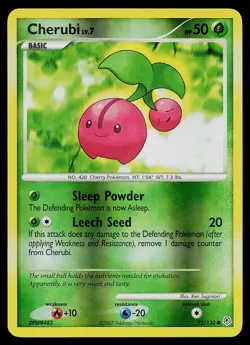 Pokemon Card - Cherubi Diamond and Pearl 75/130 Common Reverse Holo - Image 1