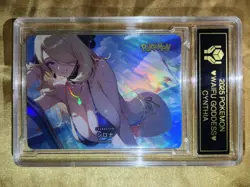 CYNTHIA Pokemon Waifu Goddess Refractor Card CUSTOM MADE Black Label - Image 2