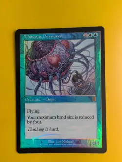 Thought Devourer. Beast MTG Card. Odyssey.Old Border FOIL. - Image 1