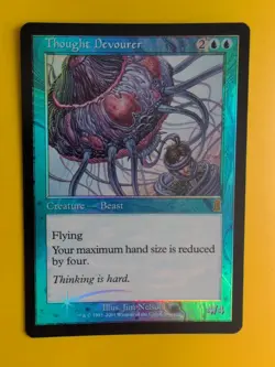 Thought Devourer. Beast MTG Card. Odyssey.Old Border FOIL. - Image 3