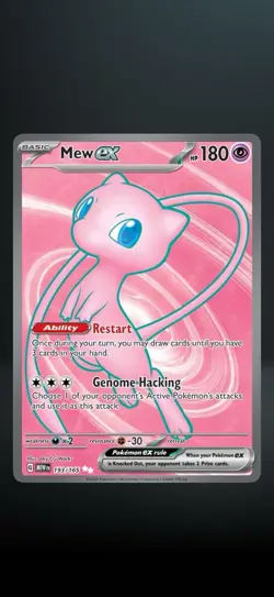 Pokemon Mew ex Ultra Rare Full Art Holo Scarlet & Violet 151 193/165 Card — NM - Image 1