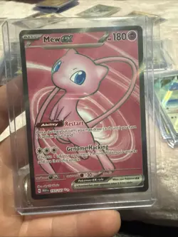 Pokemon Mew ex Ultra Rare Full Art Holo Scarlet & Violet 151 193/165 Card — NM - Image 3