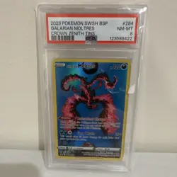 Pokemon Galarian Moltres SWSH284 Sword & Shield Promo Holo PSA 8 Card - Image 1