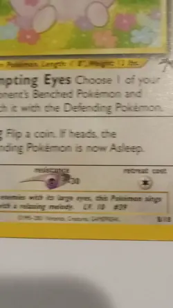 Pokemon Jigglypuff 08/18 Southern Islands Promo Regular 50 HP Basic 2001 Card - Image 3