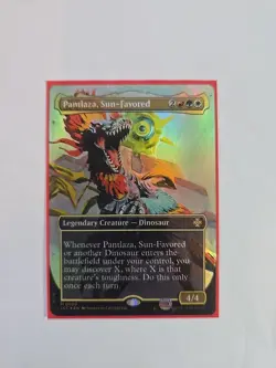 Pantlaza, Sun-Favored (Borderless) Foil Card, MTG, $30 Obo - Image 1