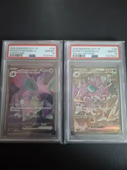 2025 Nidoking 116/098 & 126/098 Glory of Team Rocket Sequential Set PSA 10 Cards - Image 1
