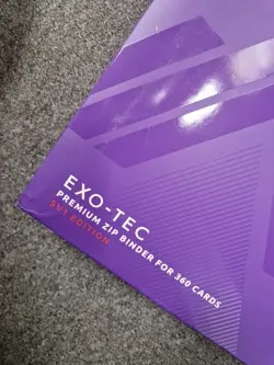 Vault X 9 Pocket Trading Card Zip Binder 360 Cards Premium Exo Tec Album Purple - Image 3