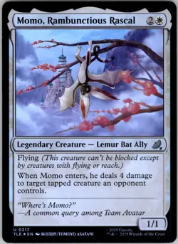 MTG Momo, Rambunctious Rascal () U TLE 217 NM Foil - Image 1