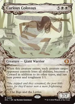 FOIL Showcase CURIOUS COLOSSUS x1 mtg NM Lorwyn Eclipsed 1 Mythic - Image 1