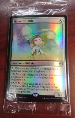 FOIL FIGURE OF FABLE mtg SEALED Lorwyn Eclipsed Rare Prerelease - Image 1