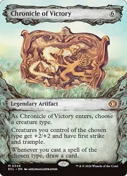 FOIL Showcase CHRONICLE OF VICTORY x1 mtg NM Lorwyn Eclipsed 1 Mythic - Image 1