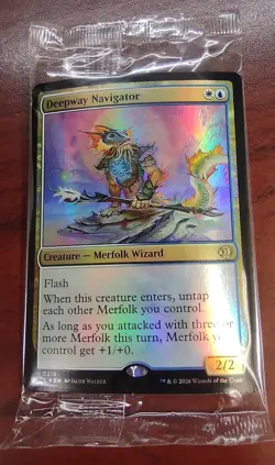 FOIL DEEPWAY NAVIGATOR mtg SEALED Lorwyn Eclipsed Rare Prerelease - Image 1