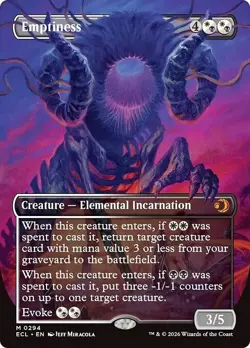 FOIL Borderless EMPTINESS x1 mtg NM Lorwyn Eclipsed 1 Mythic - Image 1