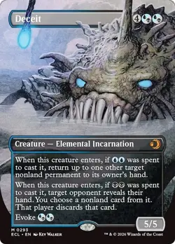 FOIL Borderless DECEIT x1 mtg NM Lorwyn Eclipsed 1 Mythic - Image 1