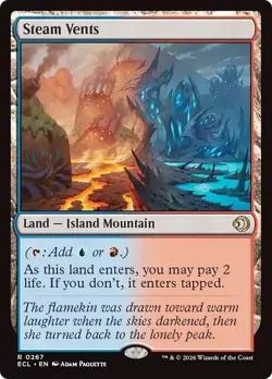 FOIL STEAM VENTS x1 mtg NM Lorwyn Eclipsed 1 Rare - Image 1