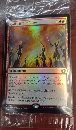FOIL COLLECTIVE INFERNO mtg SEALED Lorwyn Eclipsed Rare Prerelease - Image 1