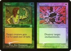 Magic the Gathering WAX WANE #296/350 Invasion Gold Foil Uncommon NM - Image 1