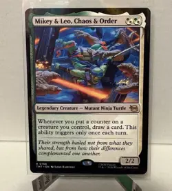 Teenage Mutant Ninja Turtles Mikey & Leo Chaos & Order Legendary Creature MTG C… - Image 1