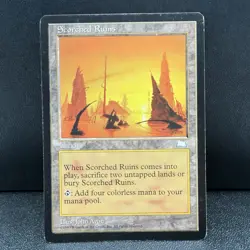 MTG Scorched Ruins Weatherlight MP Magic the Gathering Colorless Land - Image 2