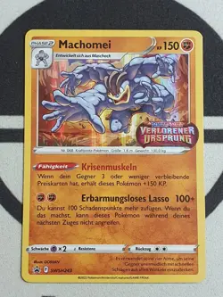 Machomei SWSH Black Star Promo Pokemon Karte Deutsch Stamp Verlorener Ursprung - Image 3