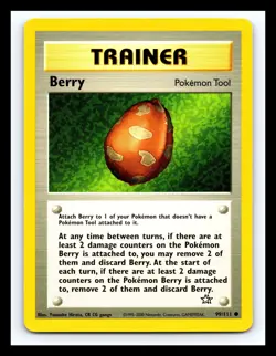 💥 BERRY TRAINER # 99/111 Neo Genesis Vintage Pokemon TCG 2000 Card - Image 1