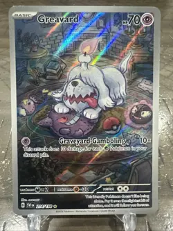 Pokemon TCG Greavard 214/198 Scarlet & Violet IR - NM - Image 1
